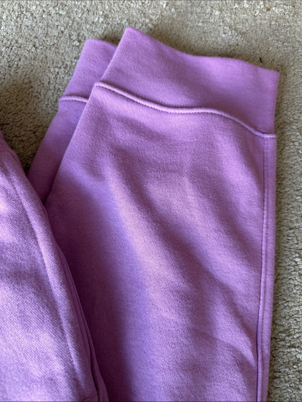 Women’s Nike Purple Fleece Joggers with White Swoosh - Picture 3 of 5